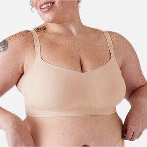 Athleta 3X D-DD Ritual Adjustable Bra 0963 sand beige plus size racerback